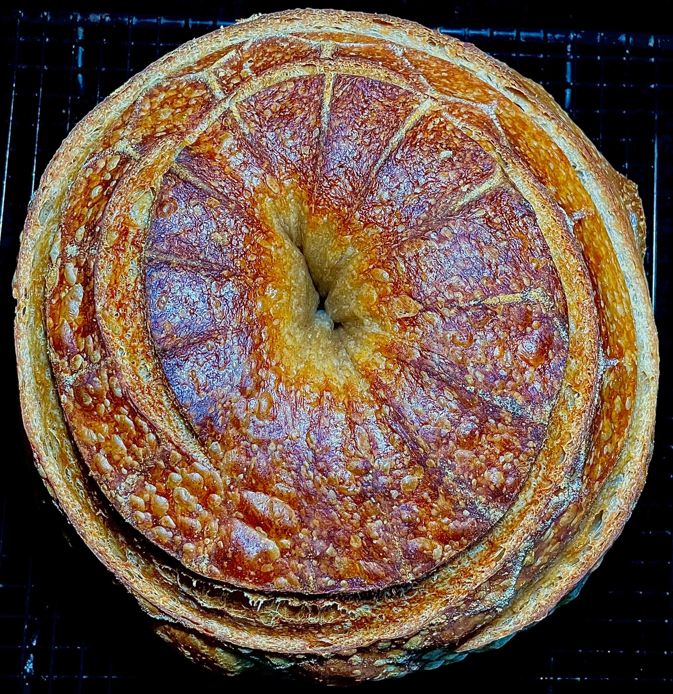 Fortissimo Baking Sourdough with Fun Spiral Expansion Score and Texture