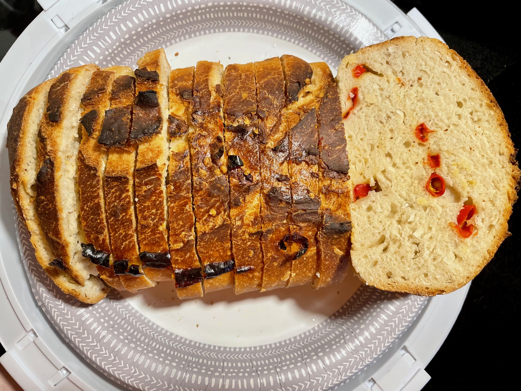 Fortissimo Baking Sourdough Coconut Cayenne Loaf Sliced